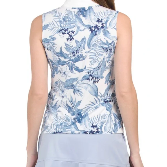 Tommy Bahama Women’s Golf Tank Top Quarter Zip Pull On - Picture 2 of 7